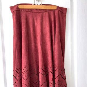 Cut out Skirt by Soprano, Maroon, NWT